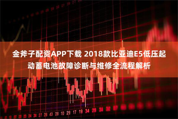 金斧子配资APP下载 2018款比亚迪E5低压起动蓄电池故障诊断与维修全流程解析