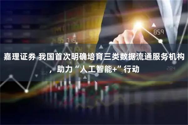 嘉理证券 我国首次明确培育三类数据流通服务机构，助力“人工智能+”行动