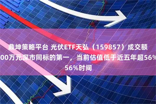 鼎坤策略平台 光伏ETF天弘（159857）成交额超8000万元深市同标的第一，当前估值低于近五年超56%时间